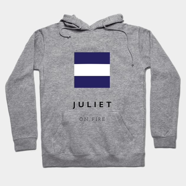 Juliet: ICS Flag Semaphore Hoodie by calebfaires